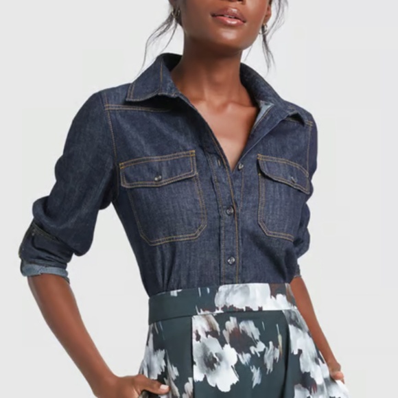 G. Label x Goop Caro chambray shirt 2 - Picture 4 of 8